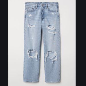 NWT - H&M Straight Fit High Waisted Jeans 27